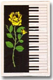 Rose and Yellow Keyboard Deck of Playing Cards